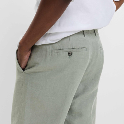 Regular Fit Linen Blend Chinos