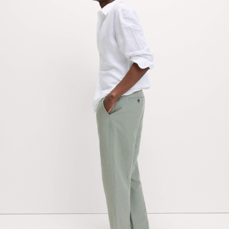 Regular Fit Linen Blend Chinos