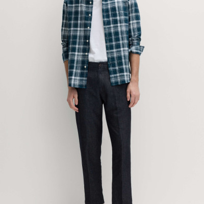 Regular Fit Linen Blend Chinos