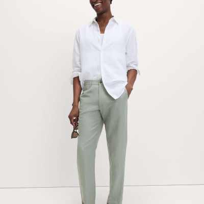 Regular Fit Linen Blend Chinos