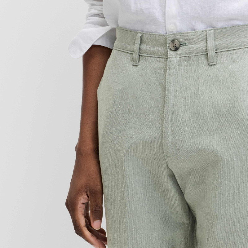 Regular Fit Linen Blend Chinos