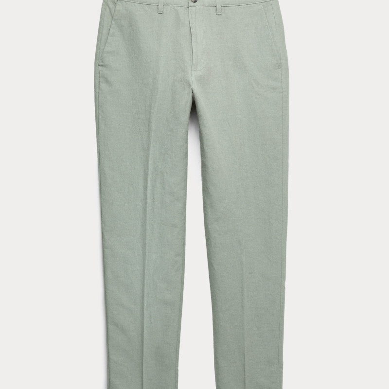 Regular Fit Linen Blend Chinos