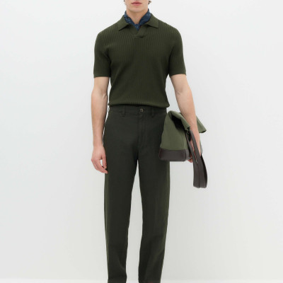 Regular Fit Linen Blend Chinos