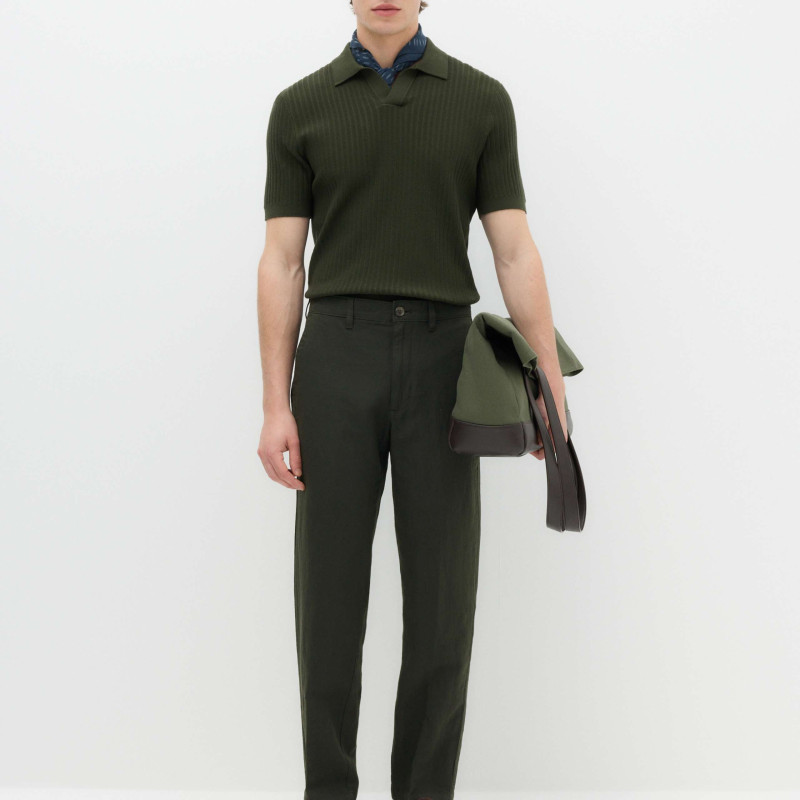 Regular Fit Linen Blend Chinos