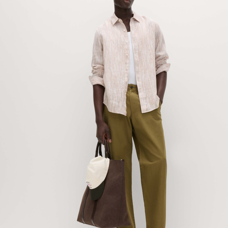 Regular Fit Linen Blend Chinos