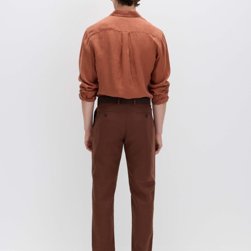 Regular Fit Linen Blend Chinos