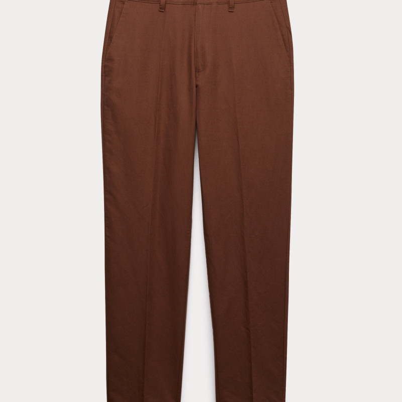 Regular Fit Linen Blend Chinos