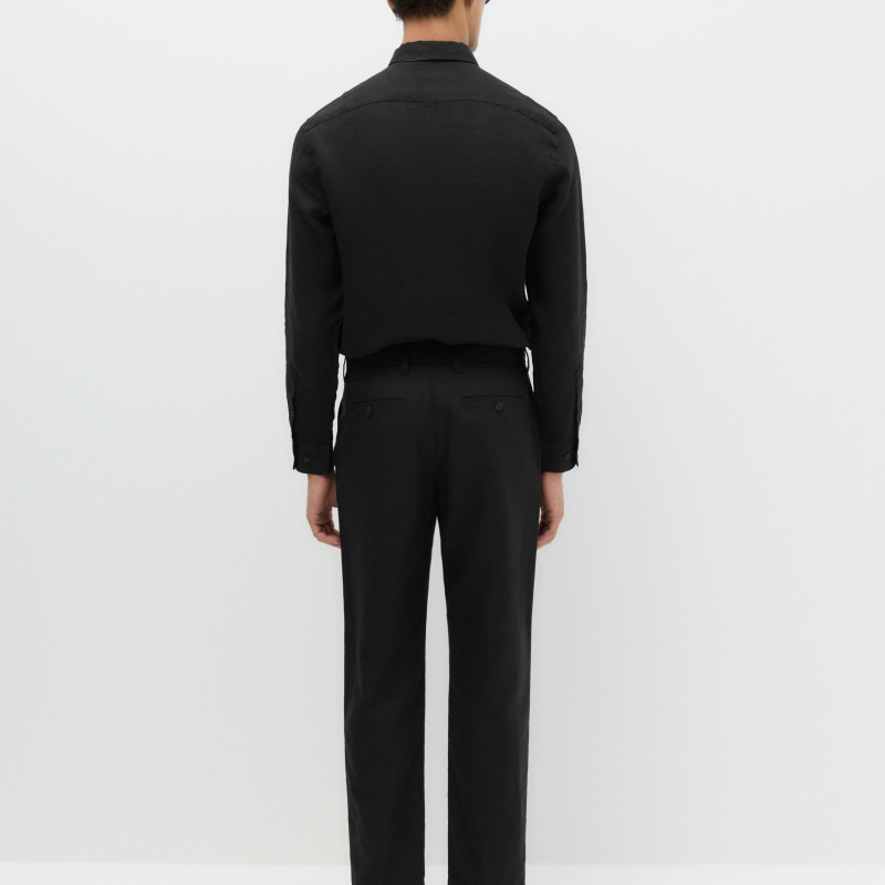 Regular Fit Linen Blend Chinos