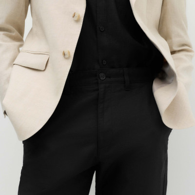 Regular Fit Linen Blend Chinos