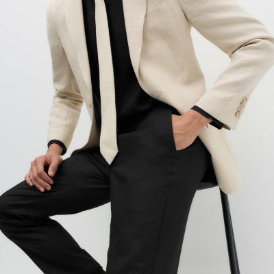 Regular Fit Linen Blend Chinos