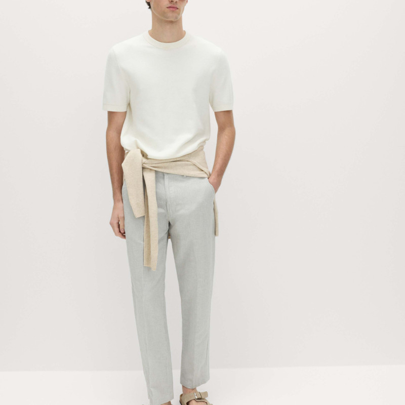 Regular Fit Linen Blend Chinos