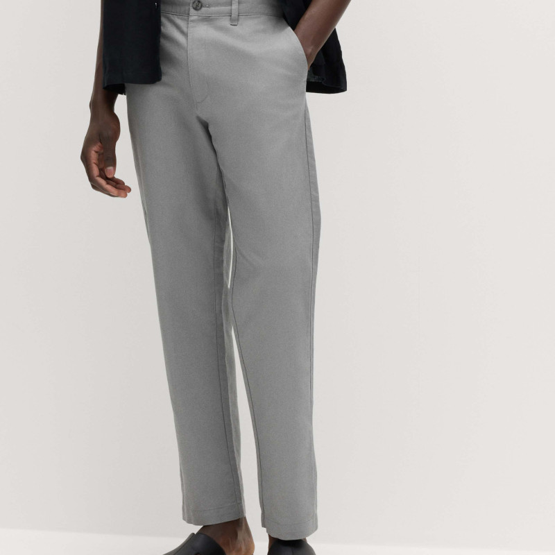 Regular Fit Linen Blend Chinos