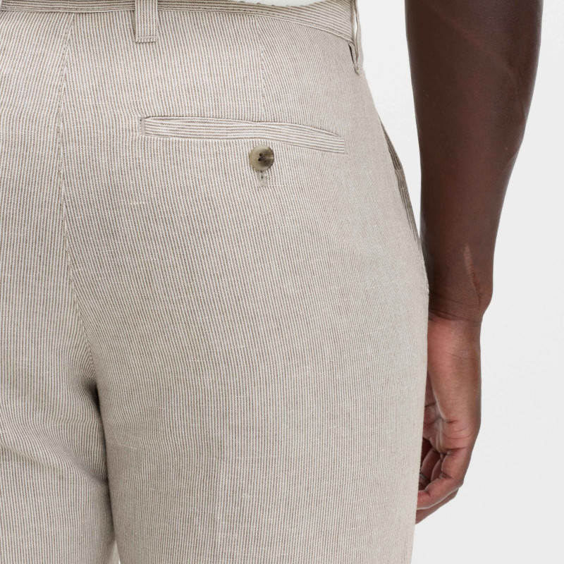 Regular Fit Linen Blend Chinos