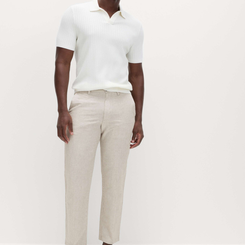 Regular Fit Linen Blend Chinos