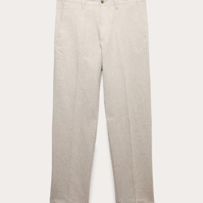 Regular Fit Linen Blend Chinos