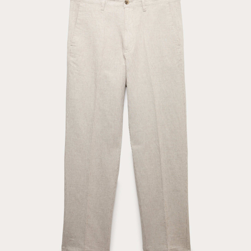 Regular Fit Linen Blend Chinos