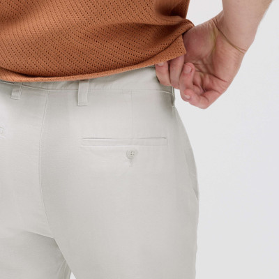 Regular Fit Linen Blend Chinos