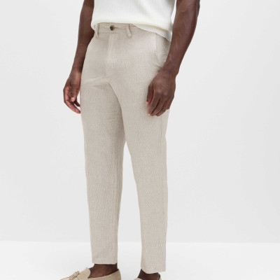 Regular Fit Linen Blend Chinos
