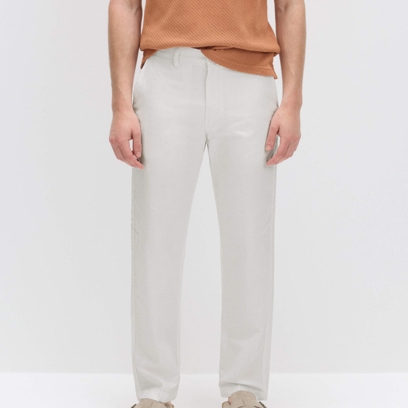 Regular Fit Linen Blend Chinos
