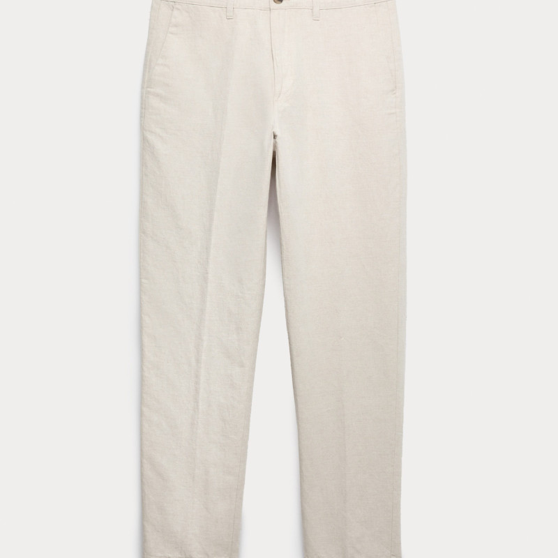 Regular Fit Linen Blend Chinos