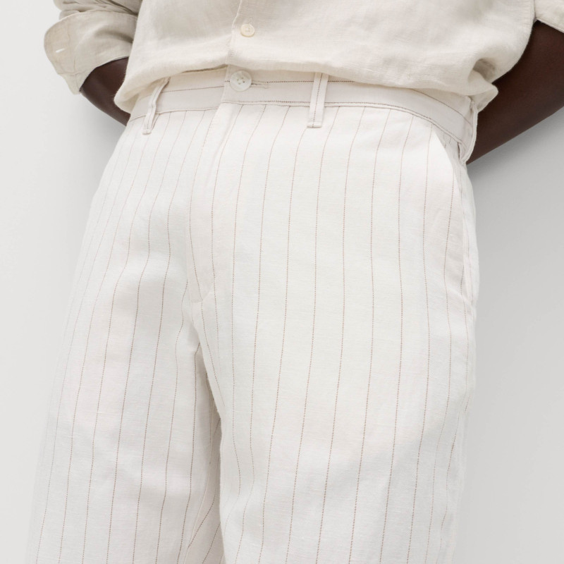 Regular Fit Linen Blend Chinos