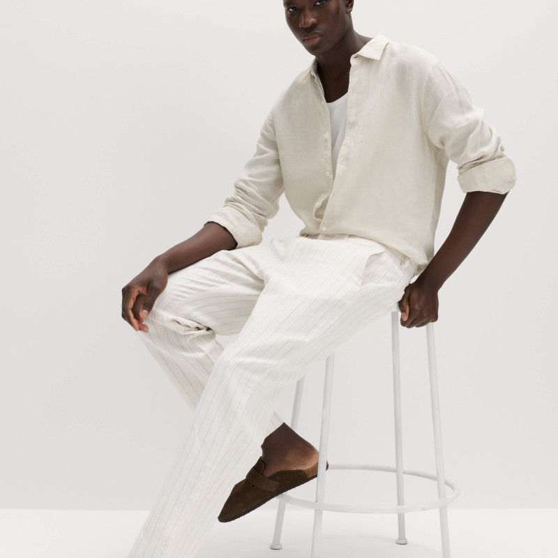 Regular Fit Linen Blend Chinos