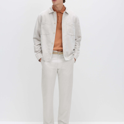 Regular Fit Linen Blend Chinos