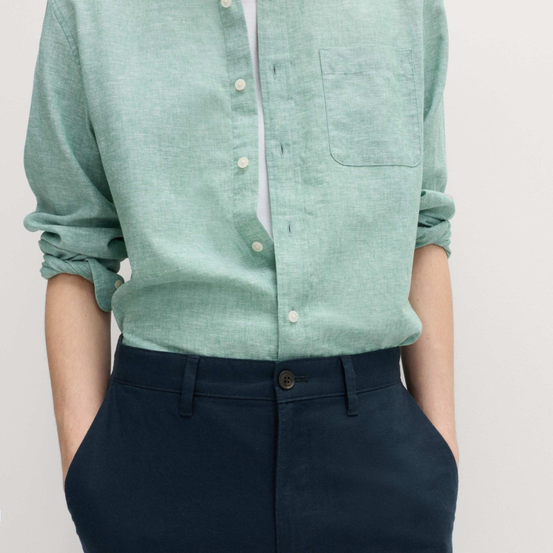 Regular Fit Linen Blend Chinos