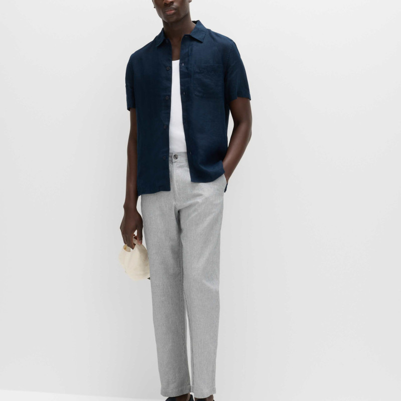 Regular Fit Linen Blend Chinos