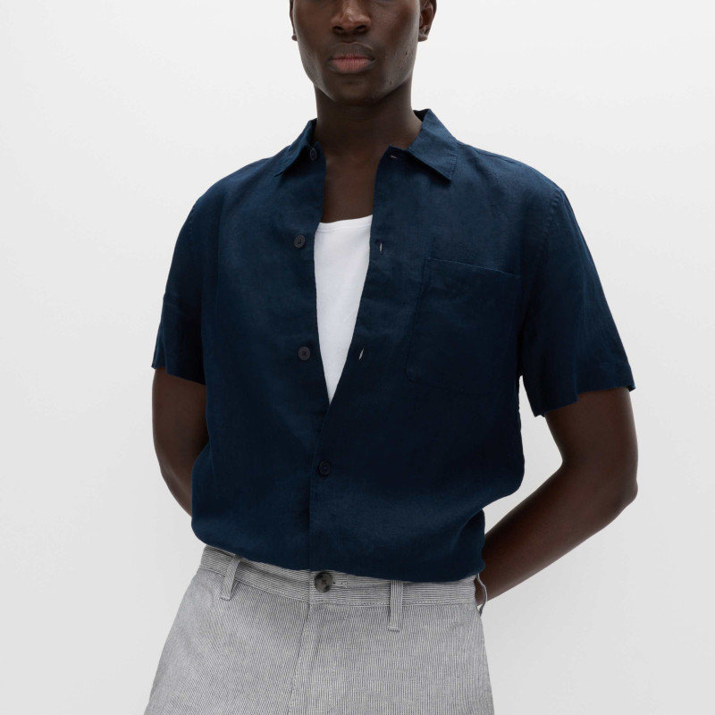 Regular Fit Linen Blend Chinos