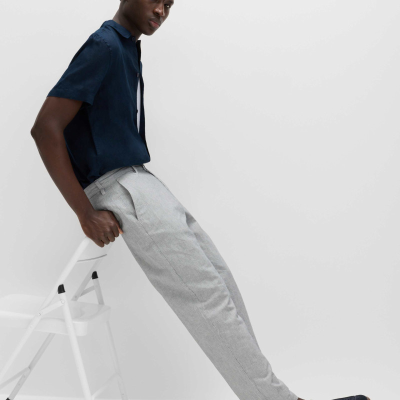 Regular Fit Linen Blend Chinos
