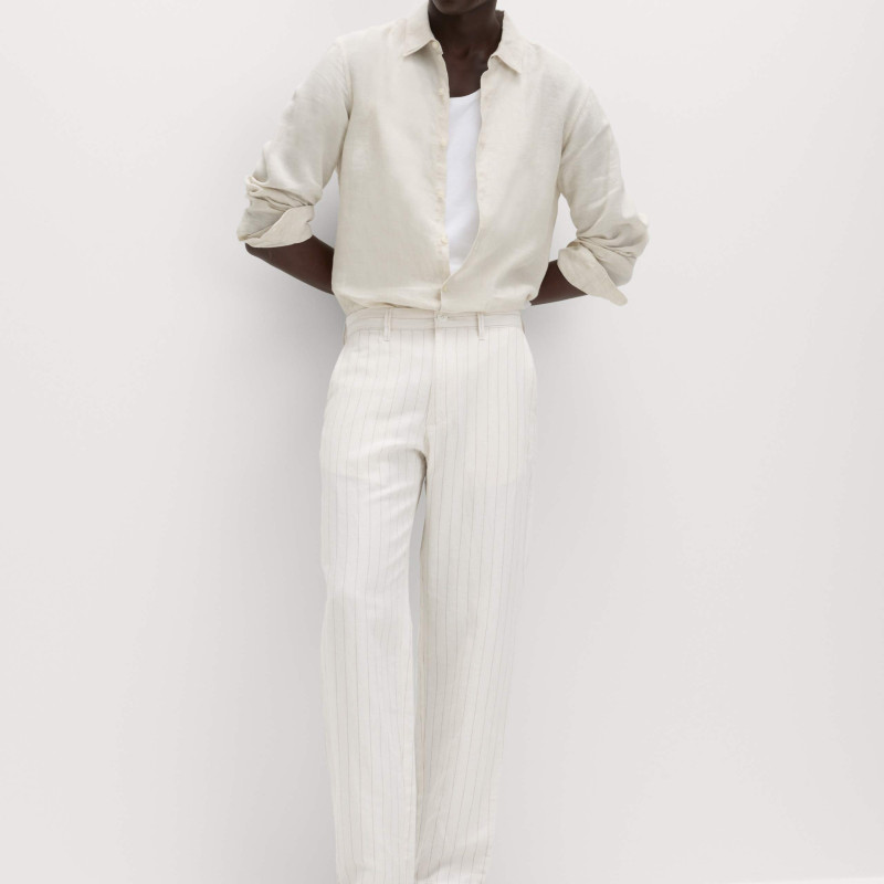Regular Fit Linen Blend Chinos