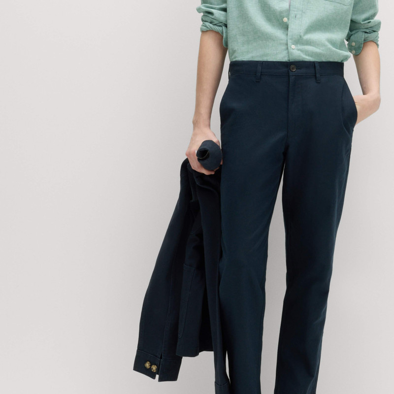 Regular Fit Linen Blend Chinos