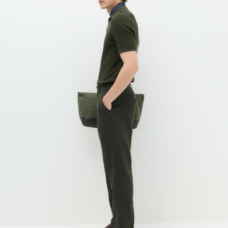 Regular Fit Linen Blend Chinos