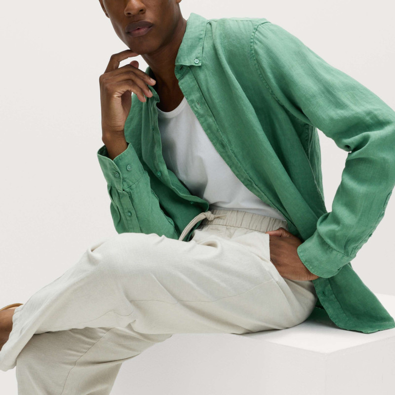 Pure Linen Garment Dye Shirt