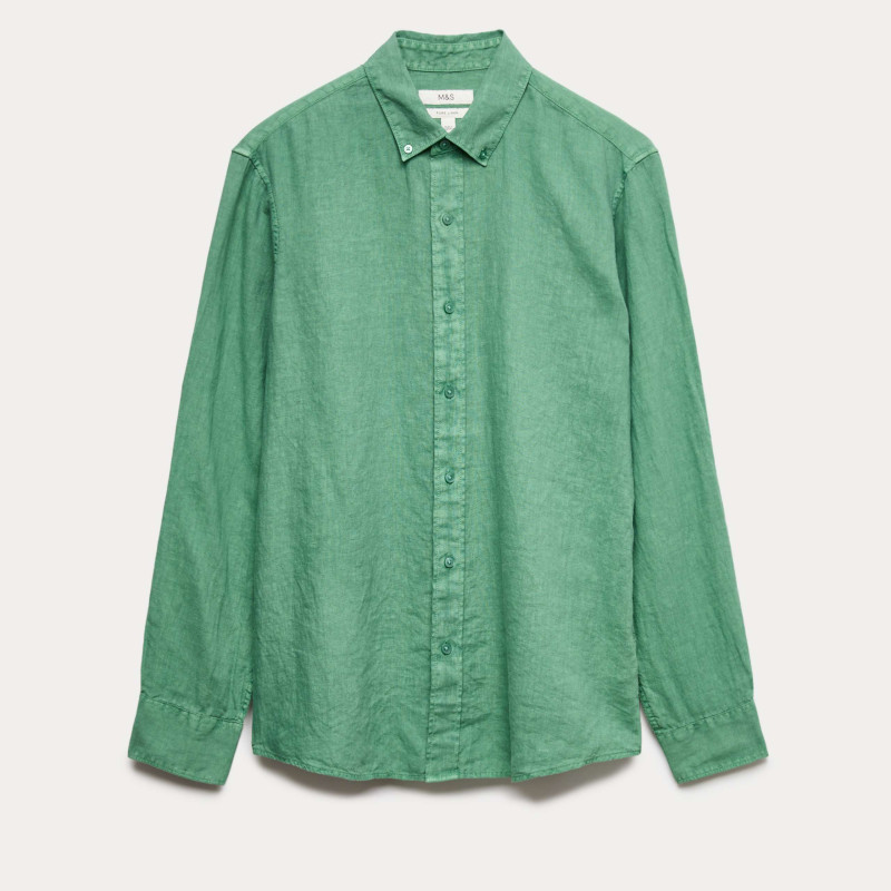 Pure Linen Garment Dye Shirt