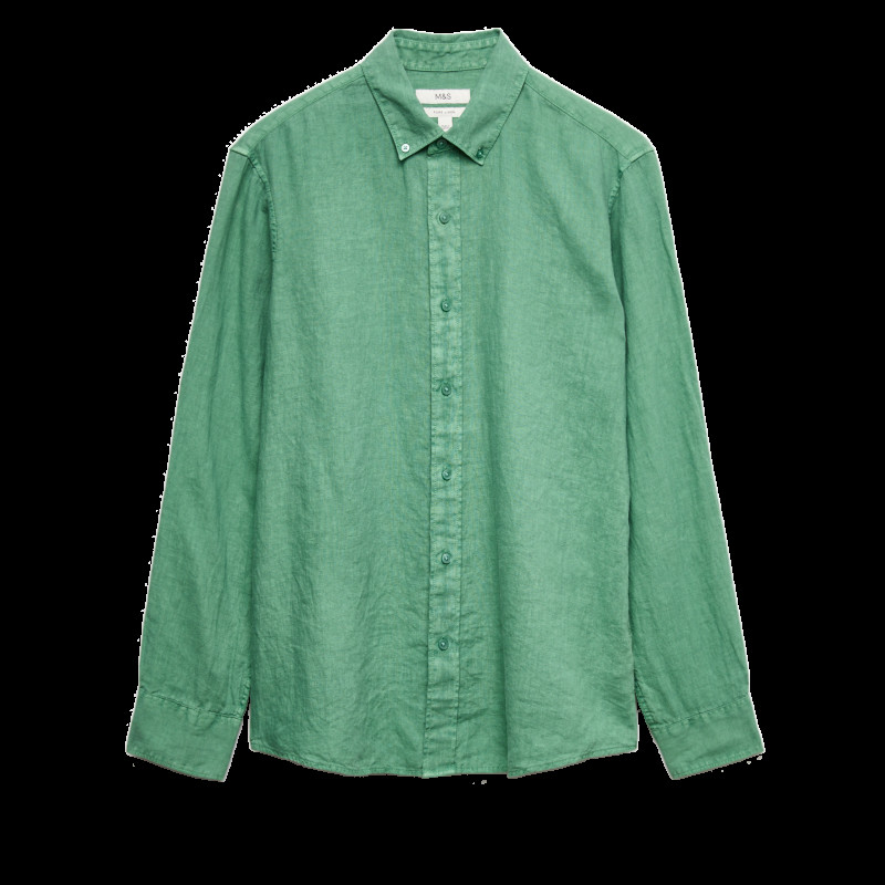 Pure Linen Garment Dye Shirt