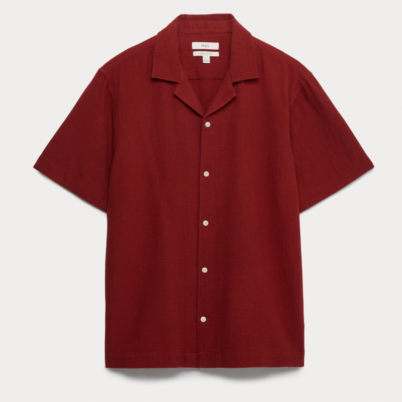 Pure Cotton Textured Shirt