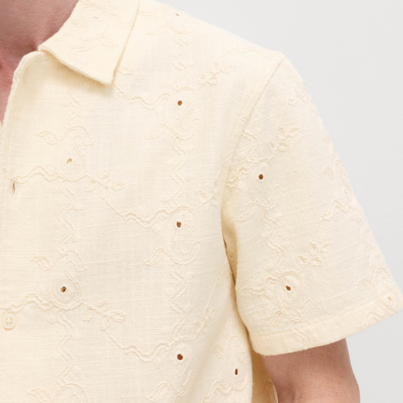Pure Cotton Embroidered Short Sleeve Shirt Pure Cotton Embroidered Short Sleeve Shirt
