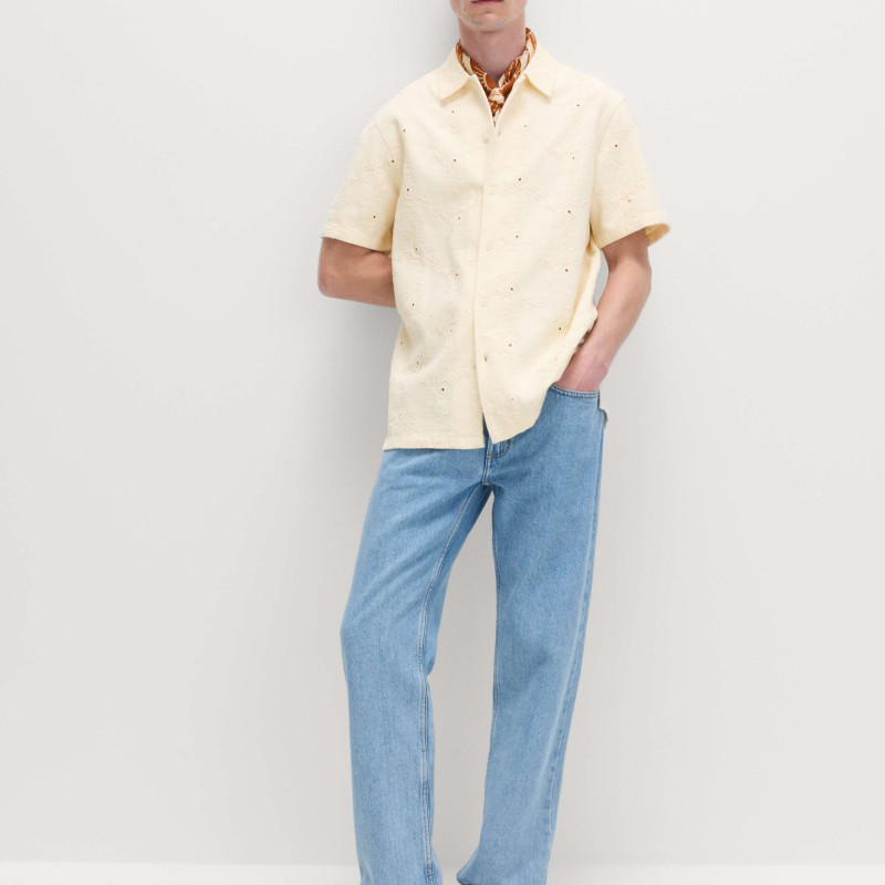 Pure Cotton Embroidered Short Sleeve Shirt Pure Cotton Embroidered Short Sleeve Shirt