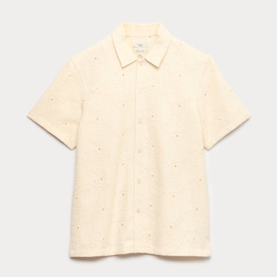 Pure Cotton Embroidered Short Sleeve Shirt Pure Cotton Embroidered Short Sleeve Shirt