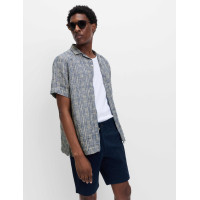 Regular Fit Linen Rich Printed Shirt