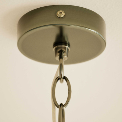 Pleated Fabric Uplighter Pendant Light