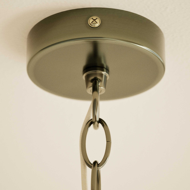 Pleated Fabric Uplighter Pendant Light