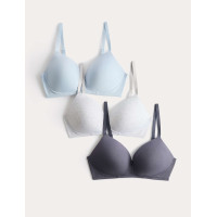 3pk Non Wired T-Shirt Bras A-E