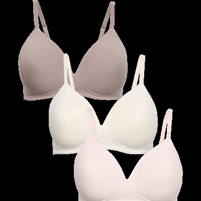 3pk Non Wired T-Shirt Bras A-E