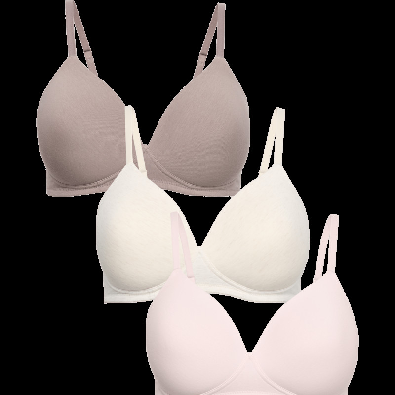 3pk Non Wired T-Shirt Bras A-E