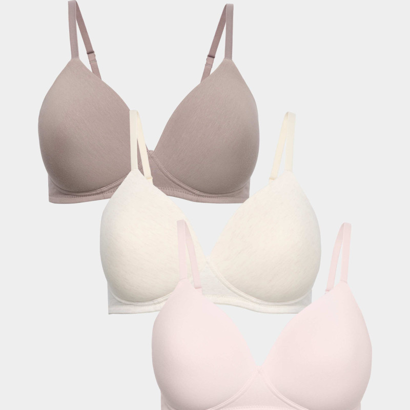 3pk Non Wired T-Shirt Bras A-E