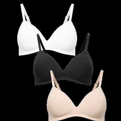 3pk Non Wired T-Shirt Bras A-E