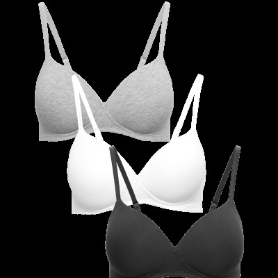 3pk Non Wired T-Shirt Bras A-E